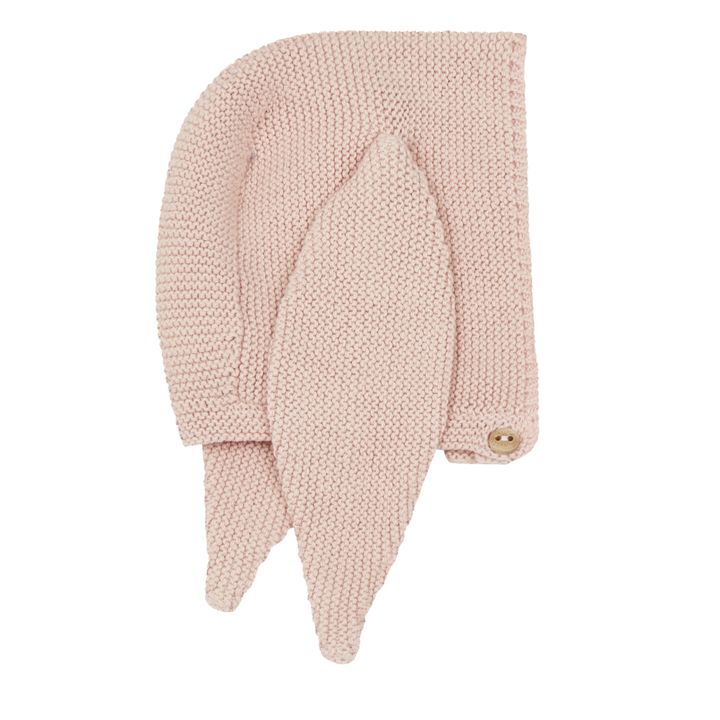 Rabbit Knitted Bonnet | Pale pink- Product image n°0