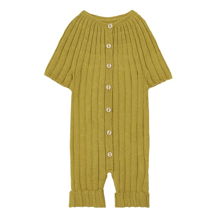 Knitted Playsuit | Camel- Imagen del producto n°0