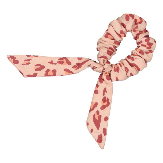 Bambina Leopard Print Scrunchie Pale pink