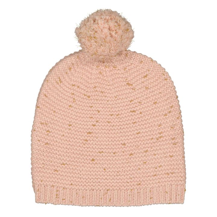 Berretto in cotone e lana lurex Nice | Rosa chiaro- Immagine del prodotto n°0