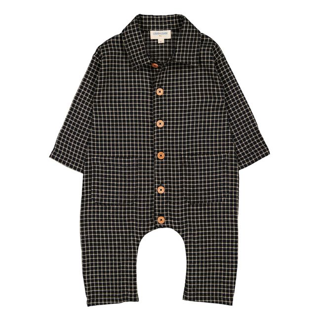 Karierter Overall Worker | Schwarz