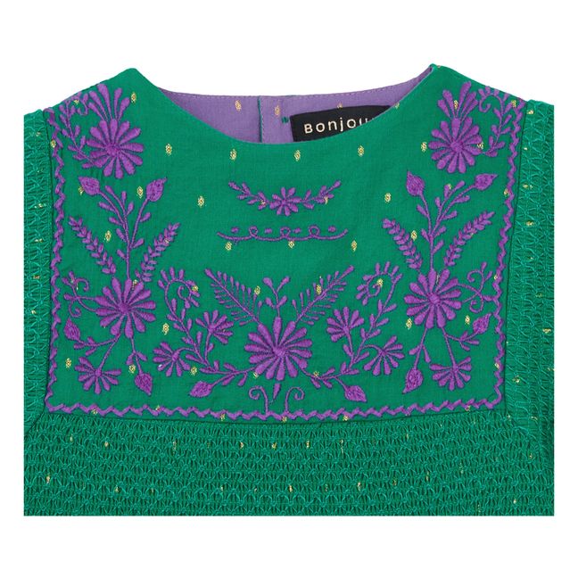 Rosalie Embroidered Dress | Verde