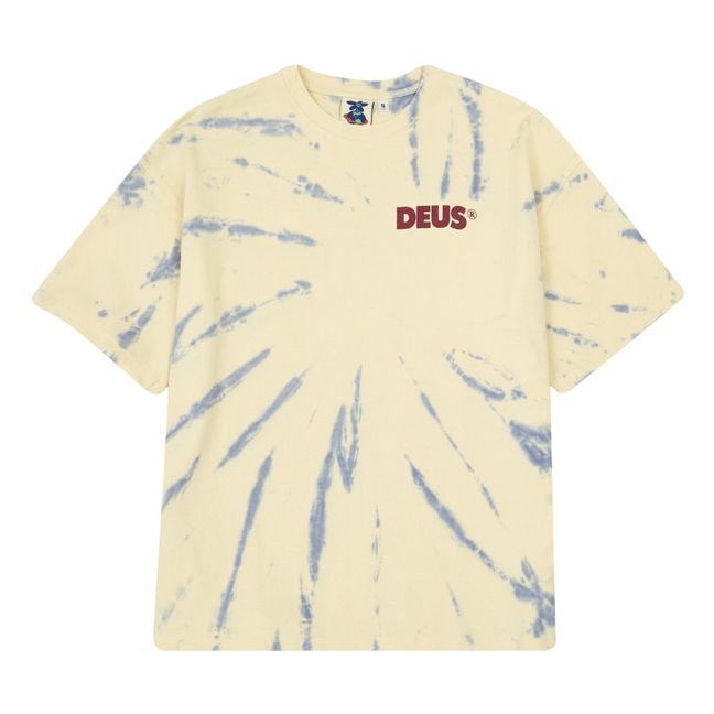 T-shirt Footed Tie and Dye Jaune