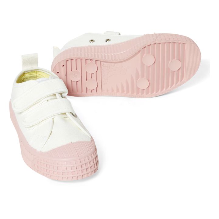 Vegan Bicolour Velcro Sneakers | Pink- Product image n°2
