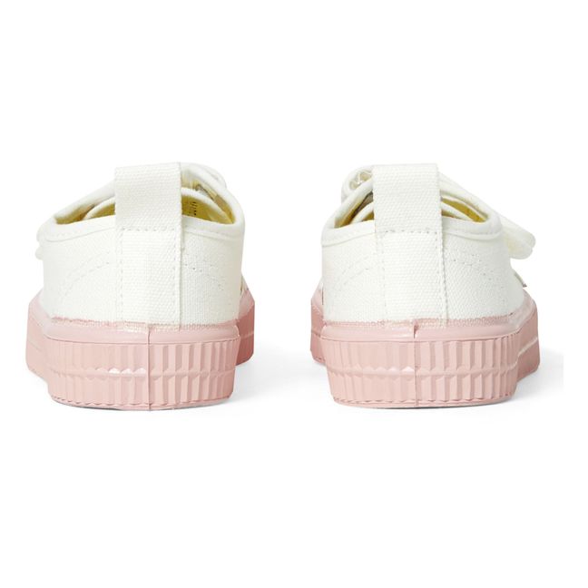 Sneaker Zweifarbig Klettverschluss Vegan | Rosa
