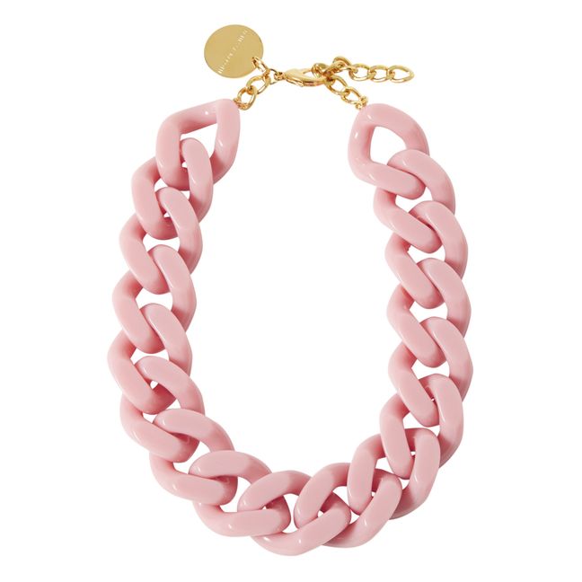 Flat Chain Necklace | Pink