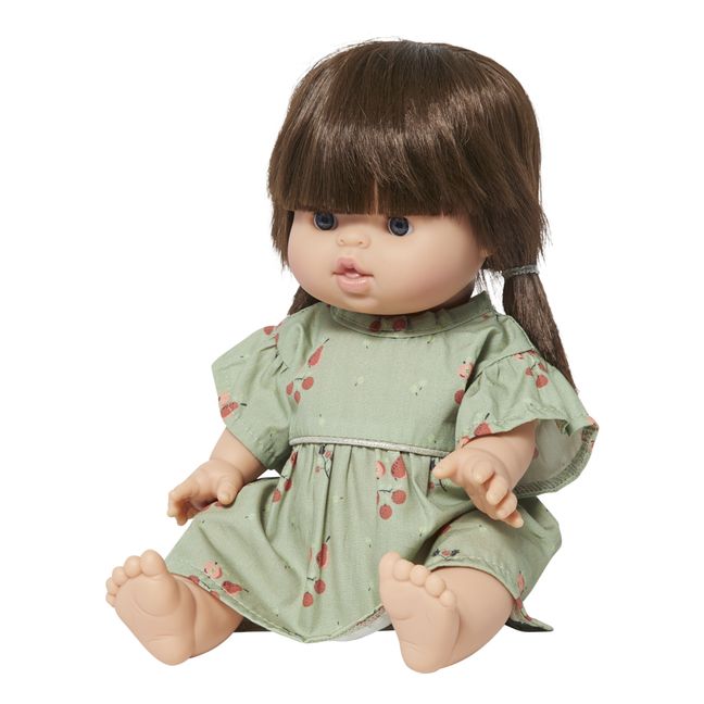Puppe,Mädchen Malena mit beiger Jacke,Maßstab 1:12,Miniatur f Puppenstube #15# 