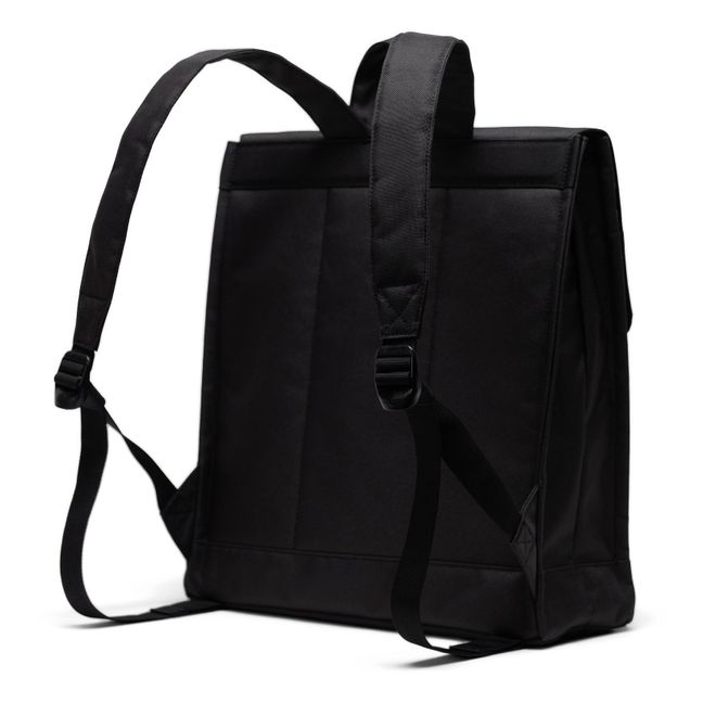 Mid-Volume Recycled Polyester Backpack Nero