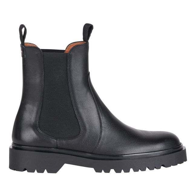 7513 Chelsea Leather Boots | Schwarz