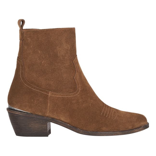 Tyler Suede Cowboy Boots Tabak