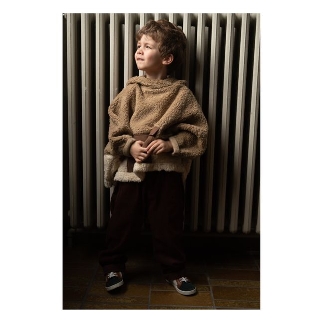 Jack Recycled Polyester Sherpa Coat | Brown