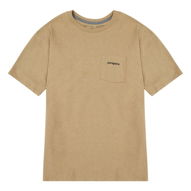 Ridge Recycled Fibre Logo T-shirt - Men’s Collection - Camel