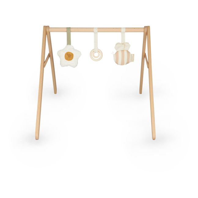 Spielbogen aus Holz und Anhänger | Beige