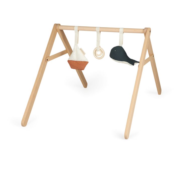 Arco de estímulo de madera y sus juguetes | Azul- Imagen del producto n°2