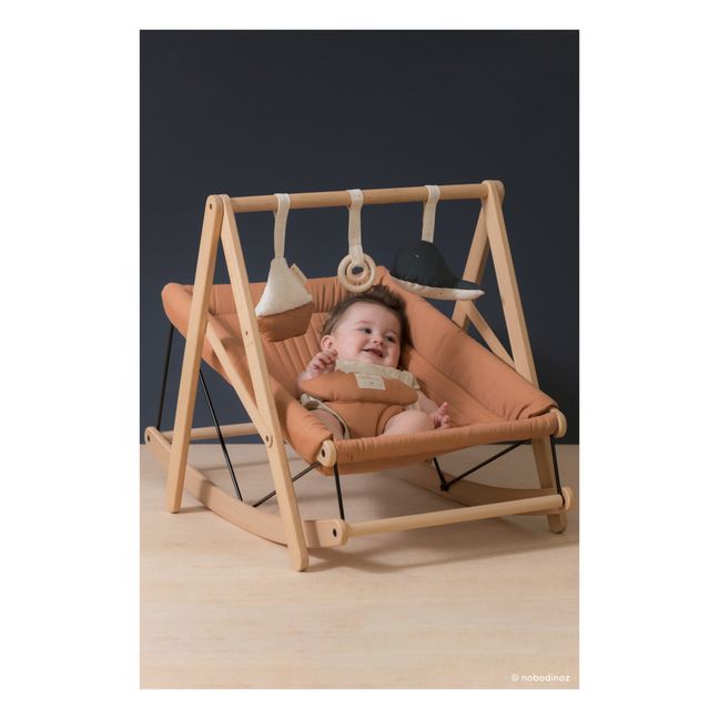 Wooden Activity Arch + Hanging Toys Blau