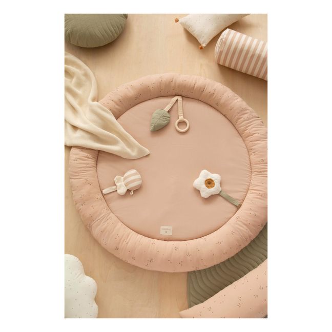 Krabbeldecke growing green aus Bio-Baumwolle D100 cm | Beige