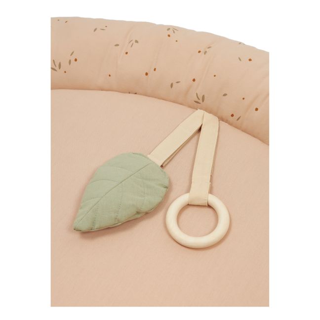 Krabbeldecke growing green aus Bio-Baumwolle D100 cm | Beige