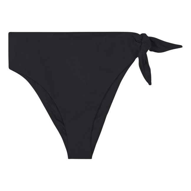Asymmetric Tie Bikini Bottoms Schwarz