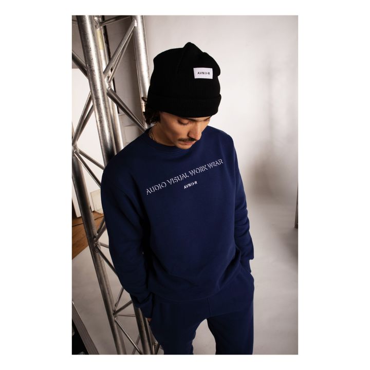 Encore Organic Cotton Sweatshirt Navy blue Avnier Fashion Adult