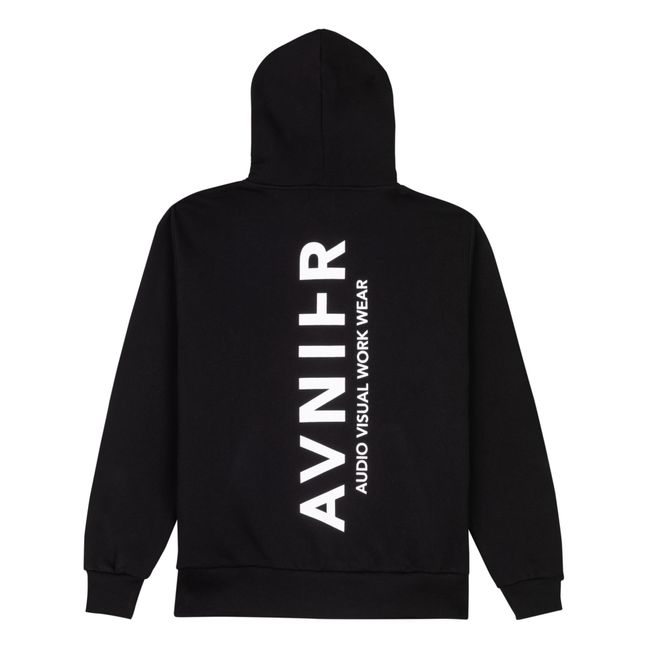 Hoodie Vertical V2 Bio-Baumwolle | Schwarz