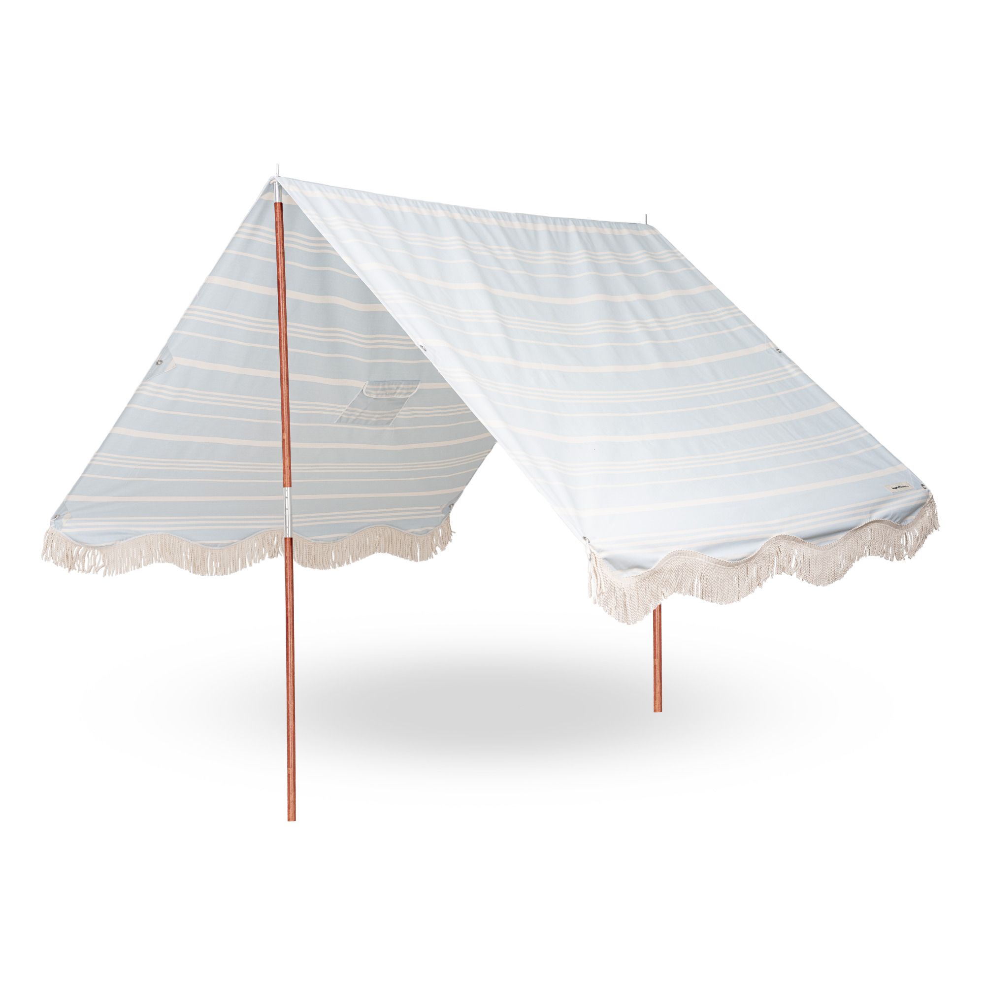 Premium Fringe Beach Tent Light blue 