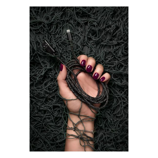 Recycled Fishing Net Charging Cable - 2 m Nero