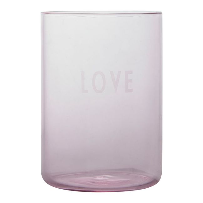 Bicchiere in borosilicato, modello: Love | Rosa