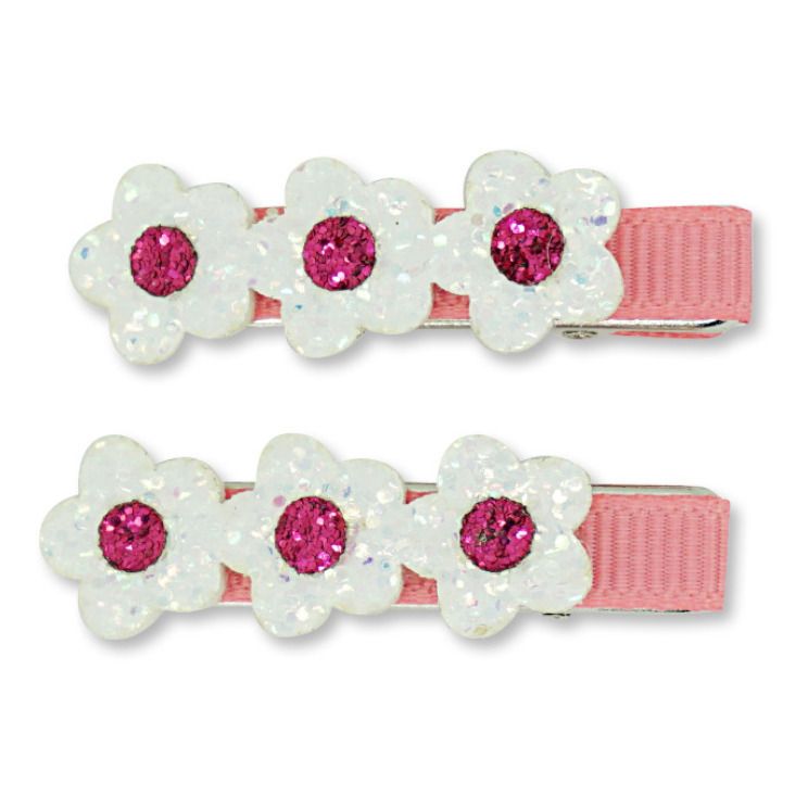Flower Hair Clips White- Product image n°0