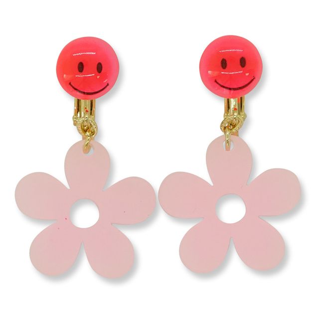 Happy Flower Earrings Pink