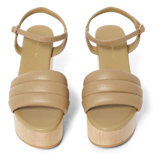 Sandales Wedge | Camel