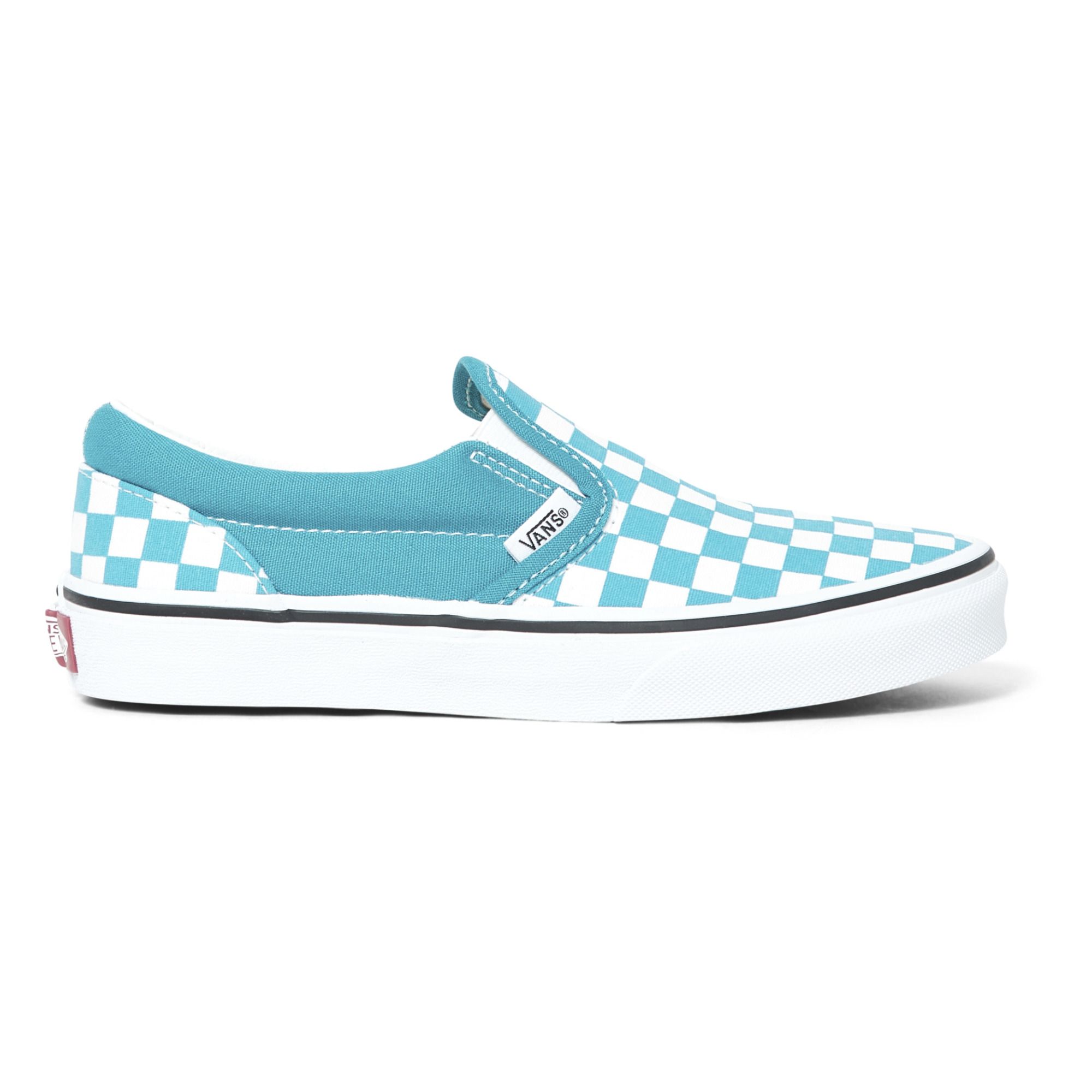 Vans checkerboard on sale slip on turquoise