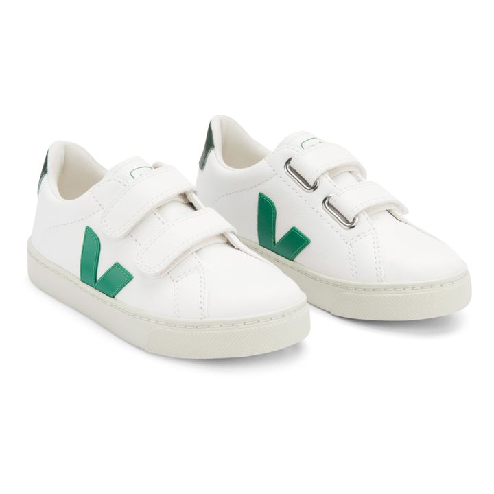 Esplar Leather Velcro Sneakers | Green- Product image n°1