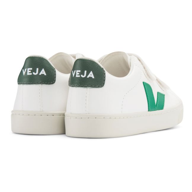 Zapatillas de piel con velcro Esplar | Verde
