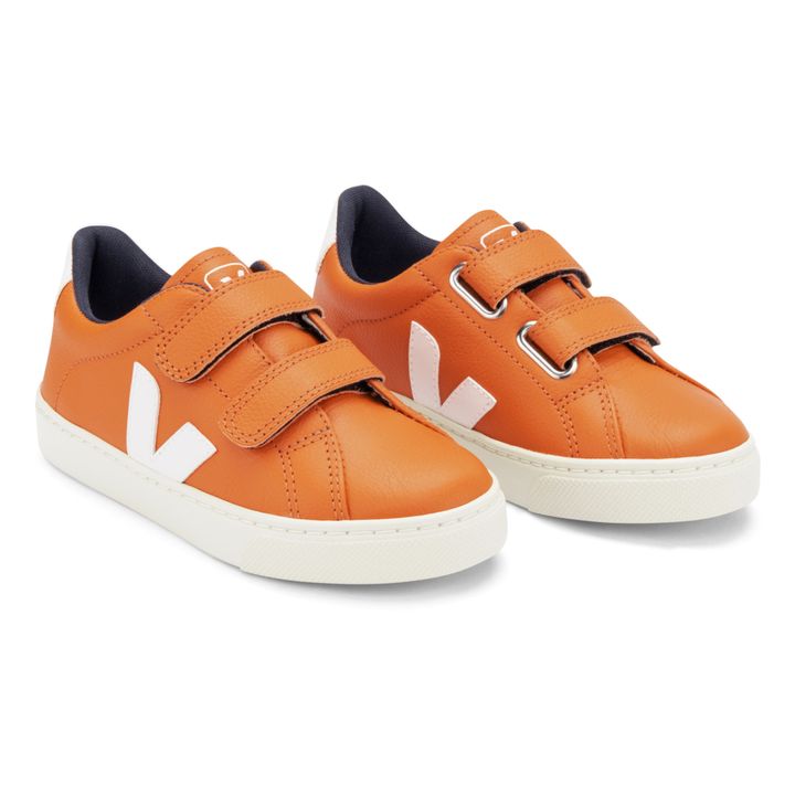 Esplar Leather Velcro Sneakers | Orange- Produktbild Nr. 1