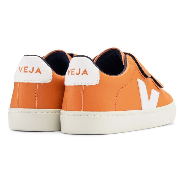 Esplar Leather Velcro Sneakers Arancione
