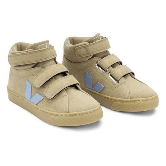 Esplar Suede Mid-Top Velcro Sneakers Sand