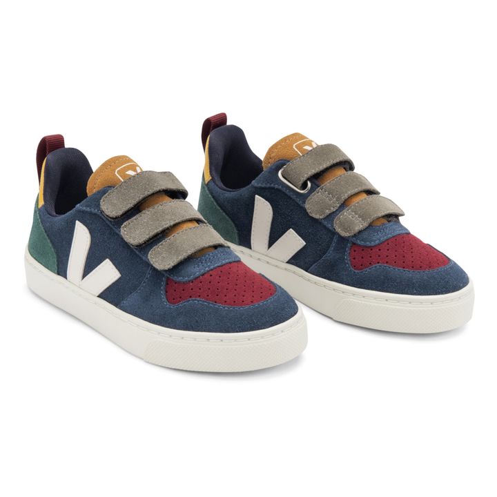 V-10 Suede Velcro Sneakers | Navy blue- Product image n°1