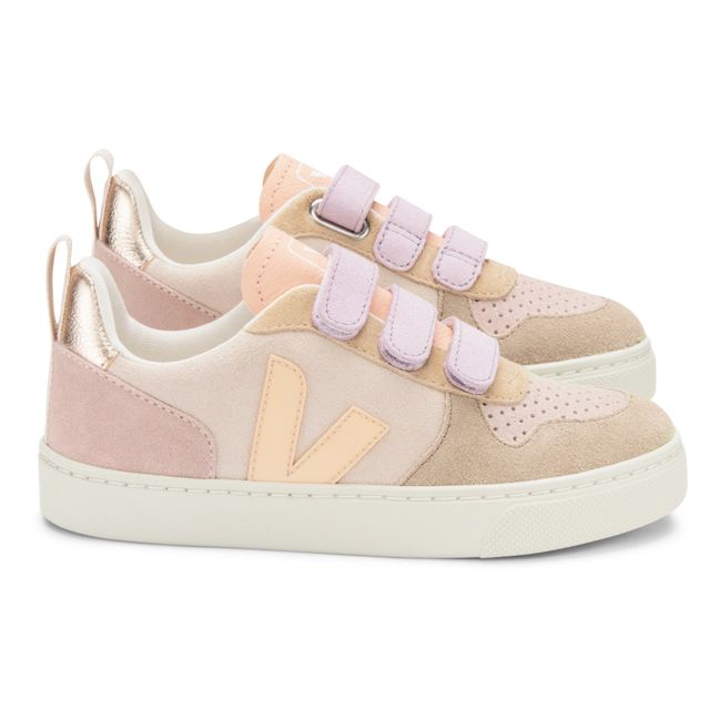 V-10 Suede Velcro Sneakers | Pale pink