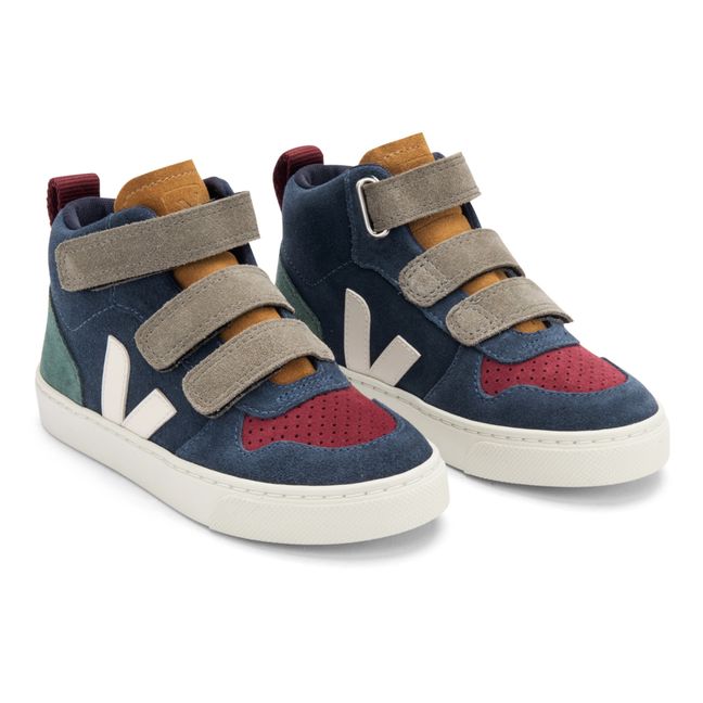 V-10 Suede Mid-Top Velcro Sneakers Navy blue