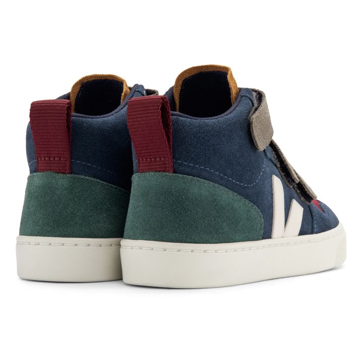 V-10 Suede Mid-Top Velcro Sneakers | Navy blue- Product image n°2