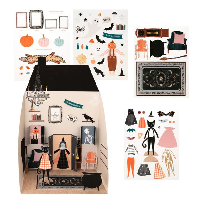 Maison Halloween en papier à décorer