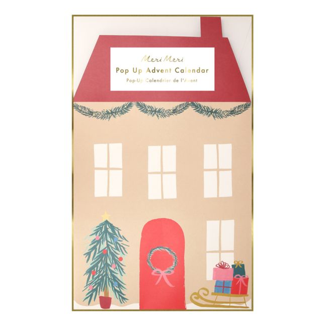 Calendario de Adviento de papel La casa de Papá Noel