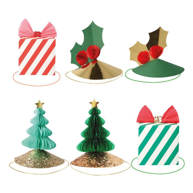 Festive Christmas Hats - Set of 6