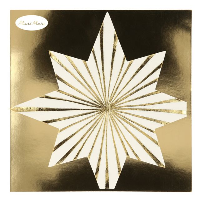 Servietten goldene Sterne Glanzzeit - 16er-Set | Gold