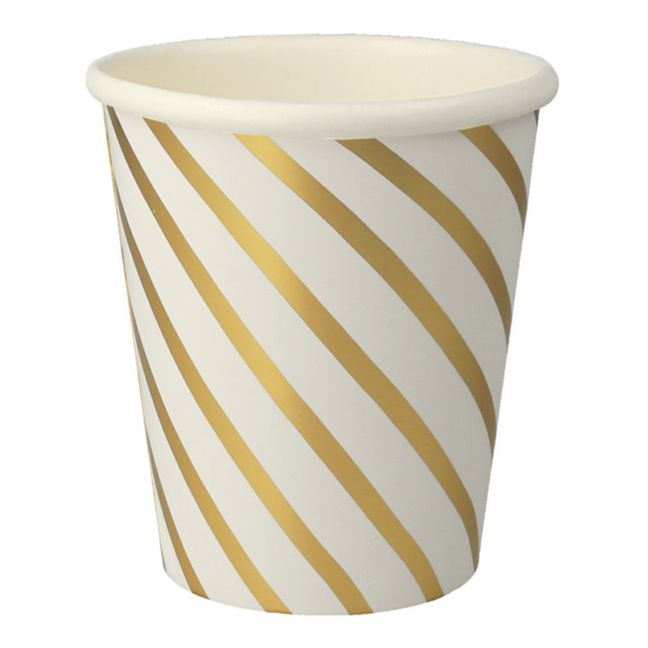 Belle Epoque Cardboard Cups - Set of 8 | Gold