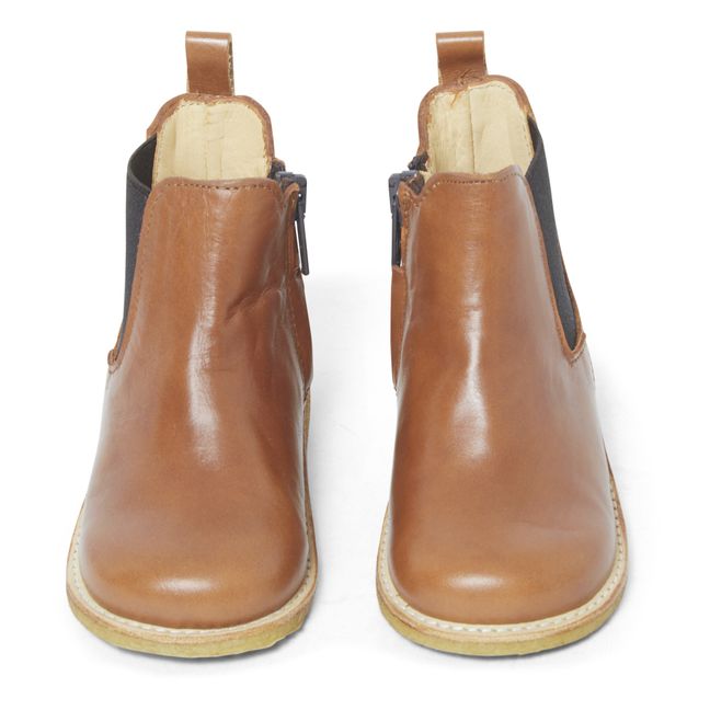 Chelsea Boots Zippées | Cognac