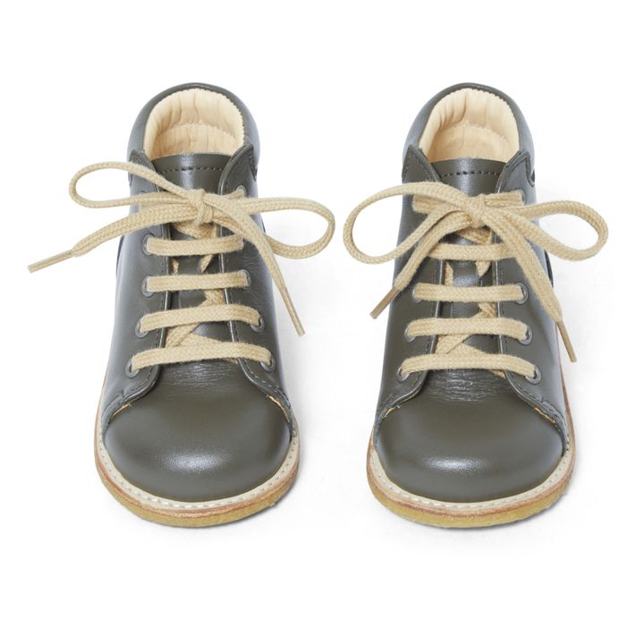 Lace-up Boots | Olive green- Product image n°3
