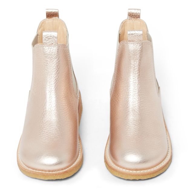 Chelsea Boots Irisé | Or rose