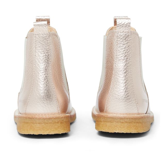 Chelsea Boots Irisé | Or rose