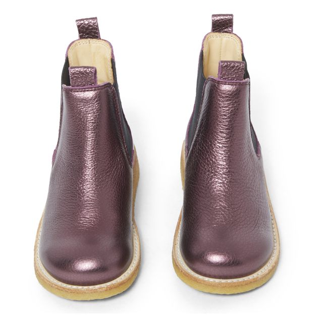 Chelsea Boots Irisées Violet